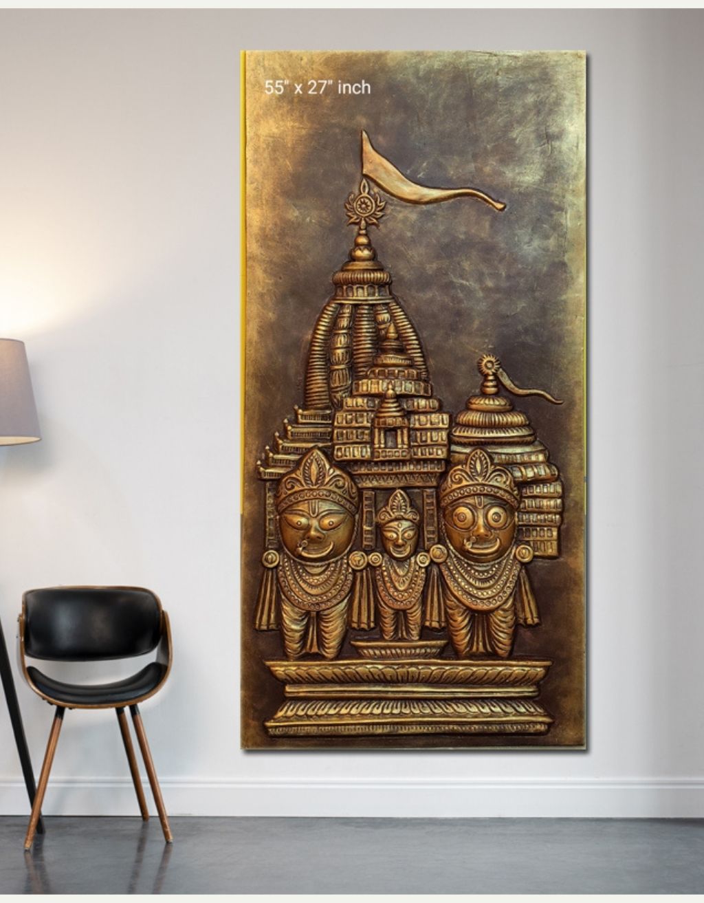 Jagannath Temple puri Jagannath 3D Elevation Fiber Relief Mural Wall Art