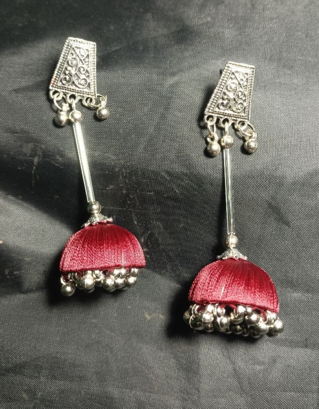 Handcrafted Silk Thread Ear Ring  Set – Customised Traditional Jewellery for Wome